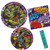 Teenage Mutant Ninja Turtle TMNT Birthday Party Supplies - Bundle for 16 Guests - Includes Lunch Plates, Dessert Plates, Napkins, and Sticker Sheet