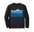 Retro Vintage Sunset Blue Ridge Mountains USA Mountain Range Long Sleeve T-Shirt