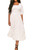 Women's Puff Sleeve Smocked Maxi Dress Casual Square Neck Floral Tiered Flowy Dresses(M,White)