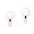 Housoutil 2pcs Double Sided Magnifying Glass Vanity Mirror Dressing Table Mirror Tabletop Mirror Magnifying Hand Mirror Pocket Mirror Pink Handheld Double Mirror Miss Glass Mirror