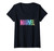 Womens Marvel Logo Pastel Rainbow V-Neck T-Shirt