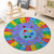 Kids Carpet Play mat ABC Alphabet, Numbers Shapes Educational Learning Fun Game Play Area Non Slip Boy & Girl Toddlers Rug Carpets (Round-3' 3'' x 3' 3")