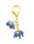 Feng Shui Blue Elephant and Rhinoceros Amulet