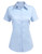 HOTOUCH Womens Button Down Server Uniform Fitted Button Up Shirt Clear Blue, Medium, Short Sleeve