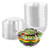 Glownary [50 Combo] 32 oz. Clear Plastic Salad Bowls With Airtight Lids, Takeout Container with Snap on Lid for Fruit Salads, Quinoa, Lunch and Meal Prep, Acai Bowl, To-Go Party Containers