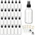 CycleMore 25 Pack 4oz Clear Glass Spray Bottles with Fine Mist Sprayers, Glass Travel Bottles for Cosmetic Essential Oils Cleaning Solutions Perfumes & More Liquids (1 Brush, 2 Funnels and 36 Labels)