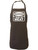zerogravitee Warning I Rub My Meat Apron with 2 patch pockets in Brown - One Size