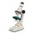 Kids Microscope Science Kit, Microscope Kit Flexible Angle Adjustment HD Optical Lens Built in LED Light Science Learning for Plants for Daily Use (White Green)