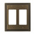 Amerelle 84RRRB Steps Cast Metal Double Rocker/GFCI Wallplate, Rustic Brass