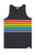 Tipsy Elves Charcoal Grey Rainbow Tank Top - Men's Cut Size Medium