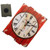 BESTOYARD Rustic Decor European Retro Wall Clock Rustic Wall Clock Retro Decor Unique Rustic Clock Numbers Digital Clocks Wall Clock Digital Vintage Wall Clock Wooden Wall Sticker Square