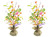 Krissing 2 Pack Easter Decorations, 19.7" Lighted Easter Tree with Eggs Tulips Flowers Artificial Tabletop Easter Egg Tree with Lights for Centerpieces Easter Holiday Party Gifts Home Spring Decor