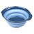 Collapsible Colander, Silicone Food Strainer with Plastic Handles, Vegetable and Fruit Can Foldable Strainer Colander Dishwasher (Blue)