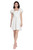 Donna Morgan Women's Square Neck Eyelet Feminine Dress with Double Short Sleeves Detail, Soft White