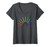 Womens Star Wars Rainbow Lightsabers V-Neck T-Shirt