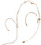 Double Earhook Headset Microphone w/ 4 pin mini XLR for Audio Technica Wireless