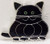JGS Fat Cat Stained Glass Suncatcher - Black