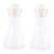 Mobestech 2 Pcs Wide Mouth Reaction Flask Erlenmeyer Flask with Stopper Bamboo Wide Mouth Mason Jar Lids Conical Flask White Outfit Glass Beaker Vacuum Glass Flask Scale Clothing