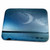 3dRose Seascape with Ocean Starry Sky and Moon in Blue - Bathroom Bath Rug Mats (rug-336292-1)