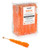 Orange Rock Candy Crystal Sticks - Orange Flavored - 24 Indiv. Wrapped