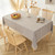 PANGSINNE Waterproof Burlap Linen Tablecloths for Rectangle Tables, French Country Farmhouse Tablecloth for Parties, Grey Decorative Table Cloth Embroidered Tassel for Dining Banquet 55x84 Inch