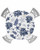 Lsrtoss Navy Blue Coastal Round Tablecloth, Fitted Table Cover with Elastic for 36"-44" Round Tables, Ocean Beach Coral Starfish Nautical Table Cloth Outdoor Indoor Party Waterproof Tablecloths