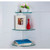 RVCREA Glass Corner Shelf Tempered Glass Bathroom Shelves 8MM-Thick Floating Glass Shelves 1 Pack, Clear (Size : 18cm/7in)