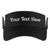 Custom Visor Hat Embroider Your Own Text Customized Adjustable Fit Men Women Visor Cap (Blackwhite)