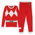 INTIMO Power Rangers Boys' Red Ranger Classic Character Costume Sleep Pajama Set (10)