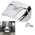 SHMTOOL Motorcycle Chrome Taillight Cover without Slots Rear Tail Light Visor Cover Compatible with 1973-2020 Harley Wide Glide Touring Street Electra Glide Road King Glide Softail Sportster