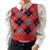 Hyipels Argyle Sweater Vest Women,y2k Crop Plaid Knitted Streetwear Preppy V Neck Knit Tank TopTeen Girls