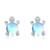 Turtle Earrings 925 Sterling Silver Moonstone Turtle Earrings Ocean Earrings Sea Turtle Earrings Animal Stud Earrings for Women Hypoallergenic Sea Turtle Jewelry for Girls Friends Sister