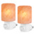 Syntus 2 Pack Himalayan Salt Lamp Natural Crystal Salt Light Glow Hand Carved Night Lights Wall light, UL Listed Plug for Lighting, Decoration and Air Purifying