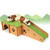 YKD Guinea Pig House, Felt Cloth Guinea Pig Hideout Hut with Cave Stairs, Small Animal Hideout for Chinchilla Guinea Pig Bunny Playing Sleeping Hiding (Large)
