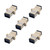 SC Fiber Optic Adapter - Comm Cable SC to SC Simplex Multimode Coupler - 5 Pack - Beige