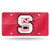 NCAA North Carolina State Wolfpack Laser Inlaid Metal License Plate Tag