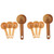 Cabilock 8 Pcs Solid Wood Coffee Measuring Spoon Kitchen Measuring Spoons Soup Milk Wood Measuring Cups Wood Tablespoon Teaspoon Espresso Shots Measuring Scoop Wooden Small Coffee Spoon