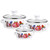 Alipis Kitchen Enamel Stockpot with Lid: 3pcs Retro Flower Enamelware Pot Set, Vintage Cooking Pot, Soup Pot, Stew Pot, Nonstick Saucepan Safe for Induction Gas Stove