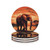 Drink Coasters Set of 4, Ceramic Drink Coaster for Kinds of Cups, Sunset Elephant Coasters for Drinks Tabletop Protection, Absorbent Cup Coaster for Coffee Table Home Decor