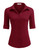 HOTOUCH Womens Cotton Button Down Fitted Button Up Server Uniform Shirt Wine Red, Medium, 3/4 Sleeve