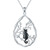 WINNICACA Black Cat Necklace Sterling Silver Cat Jewelry Animal Pet Cat Gifts for Women Teens Cat Lovers Birthday