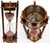 Nautical Brass Sand Timer Maritime Hourglass Compass White Sand Clock Antique Finish Desktop Accessory