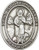 F A Dumont Antique Silver St. Isidore The Farmer Visor Clip