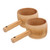 Mikinona 2pcs Bamboo Long-handled Water Spoon Soup Ladle Kitchen Water Scoop Long Water Ladle Long Handle Ladle for Garden Kitchen Gadget Long Handle Spoon Indoor Flour Spoon