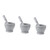 Ciieeo 3pcs Garlic Pugging Pot Mortar and Pestle Set Portable Glass Food Containers for Mortar and Pestle Pedestal Bowl Garlic Pounder Household Garlic Masher Pressed Garlic Grinder Tool