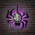 The Geeky Days Black Widow Spider LED Silent Non Ticking Wall Clock with Remote 7 Color Light, Araneid Wall Watch Tarantula Vinyl Record LP Watch Animals Lover Gift