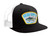 Koloa Surf Company Yellowfin Tuna Patch Logo MESH Snapback Hats-Black-White