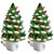 Fox Valley Traders Green Snow-Capped Ceramic Tree Night Light, Set of 2