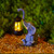 Aimiwial Solar Outdoor Garden Statues Lights Elephant,Outdoor Sculpture Figurine Statue Elephant Easter Decorations Solar Garden Statues for Patio Home Yard Decor,Housewarming Gift