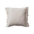 Creative Co-Op Soft Cotton Pillow with Fringe, White, Square, Natural